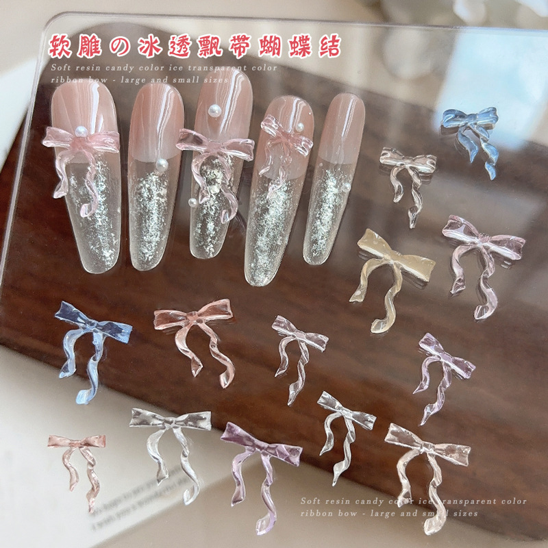 Nail Art Pink Soft - 30 pçs fada gelo transparente rosa