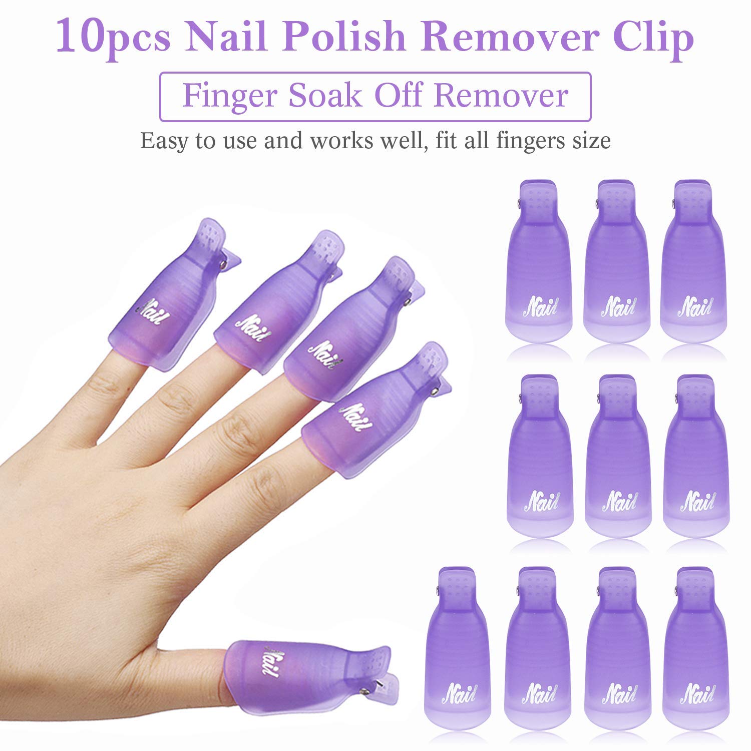 Nail Art Halal - 10 Peças de Clipe de Plástico