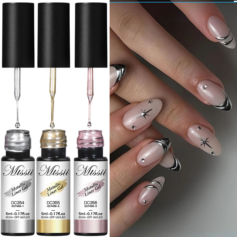 Mtssii 2/3 pçs forro metálico  - Nail Art Rose Gold avaliação e preço