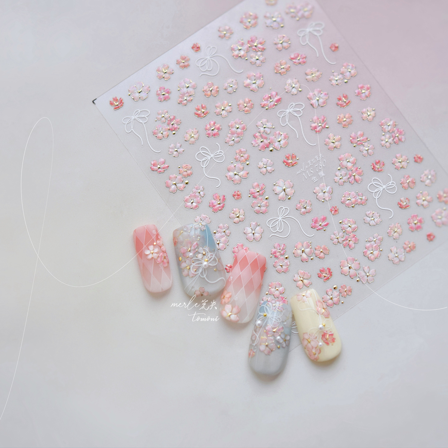Adesivos de Unha 5D Flor de Ce - Nail Art Pink Soft avaliação e preço