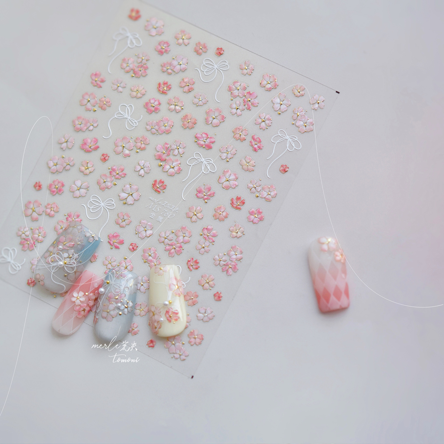 Adesivos de Unha 5D Flor de Ce - Nail Art Pink Soft avaliação e preço