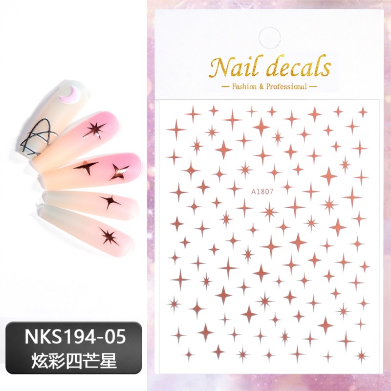3d laser prata/rosa ouro oco c - Nail Art Rose Gold avaliação e preço