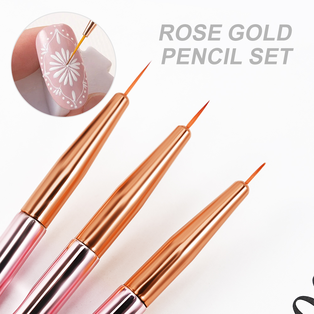 3/5 pçs/set rosa ouro arte do  - Nail Art Rose Gold avaliação e preço