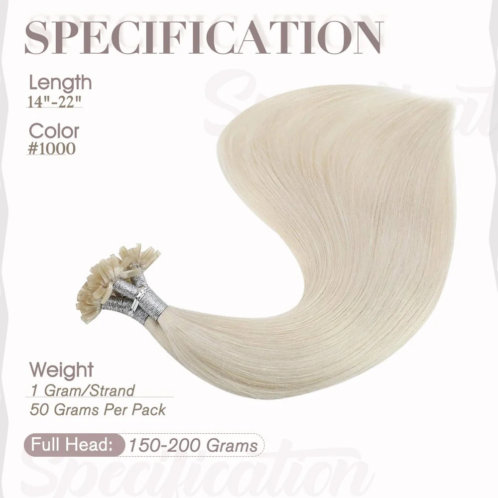 Extensões de cabelo de fusão q - Nail Art Glossy avaliação e preço