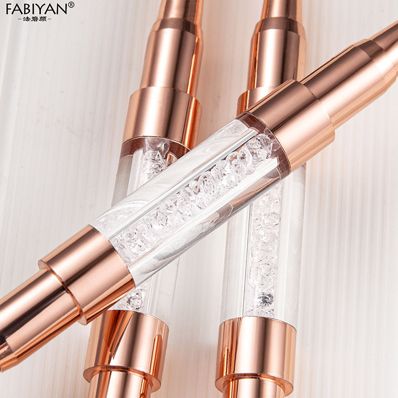 Rosa ouro escova de cabeça dup - Nail Art Rose Gold avaliação e preço