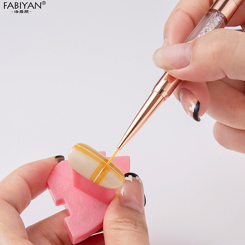 Rosa ouro escova de cabeça dup - Nail Art Rose Gold avaliação e preço