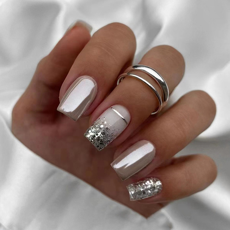 Unhas postiças curtas quadrada - Nail Art Glossy avaliação e preço