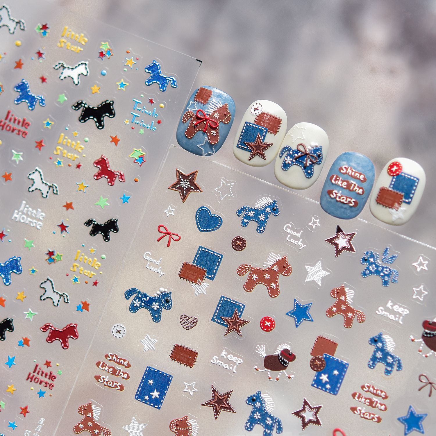 Adesivos de Unha Retrô com Est - Nail Art Denim avaliação e preço