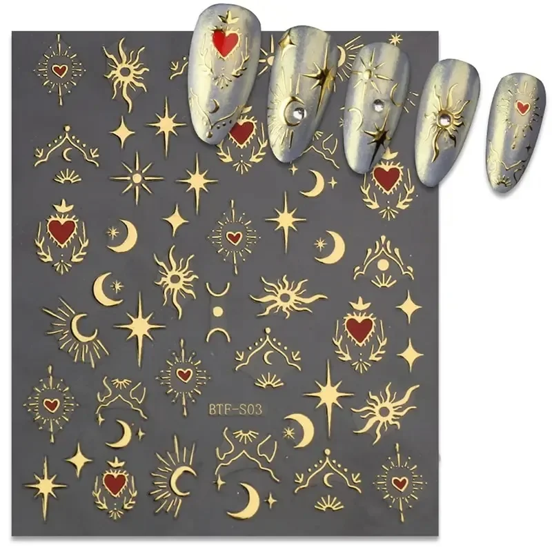 3 folhas 1 pacote, adesivos 3D - Nail Art Rose Gold avaliação e preço
