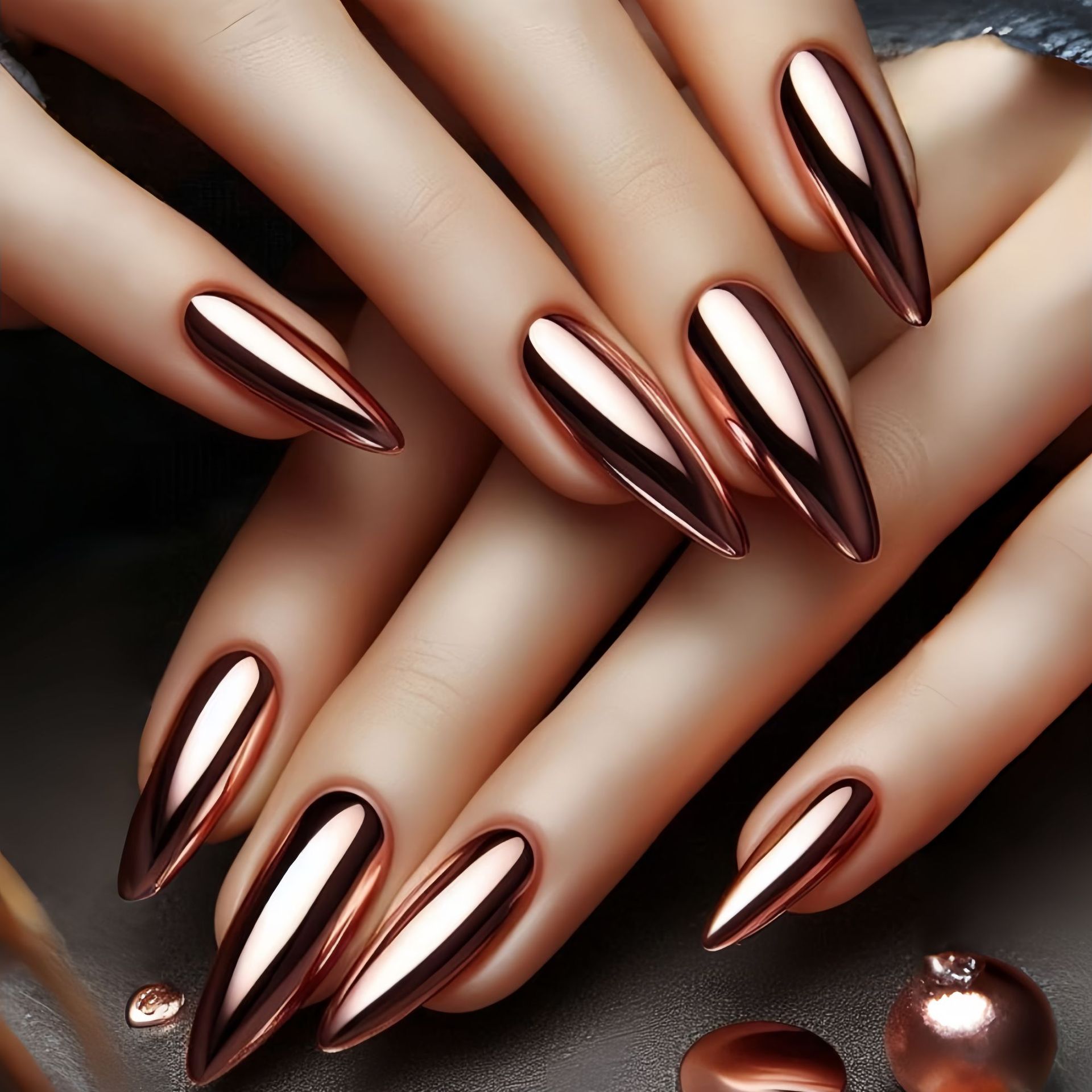 Unhas postiças médias para mul - Nail Art Glossy avaliação e preço