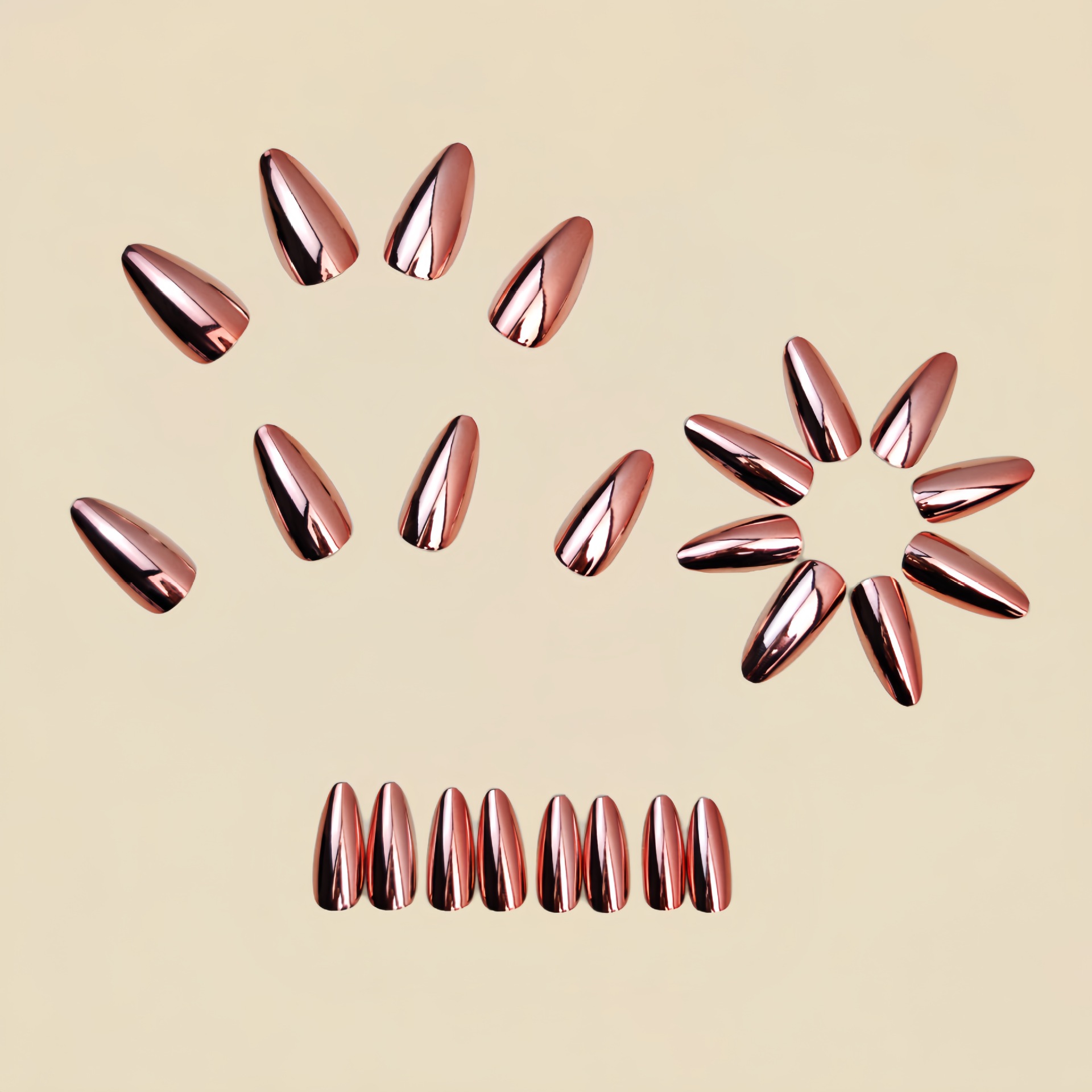 Unhas postiças médias para mul - Nail Art Glossy avaliação e preço
